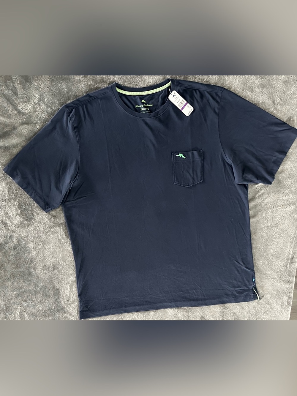 Tommy Bahama Men's NEW BALI SKYLINE TEE Pocket T-shirt 2XL XXL Navy Blue NWT